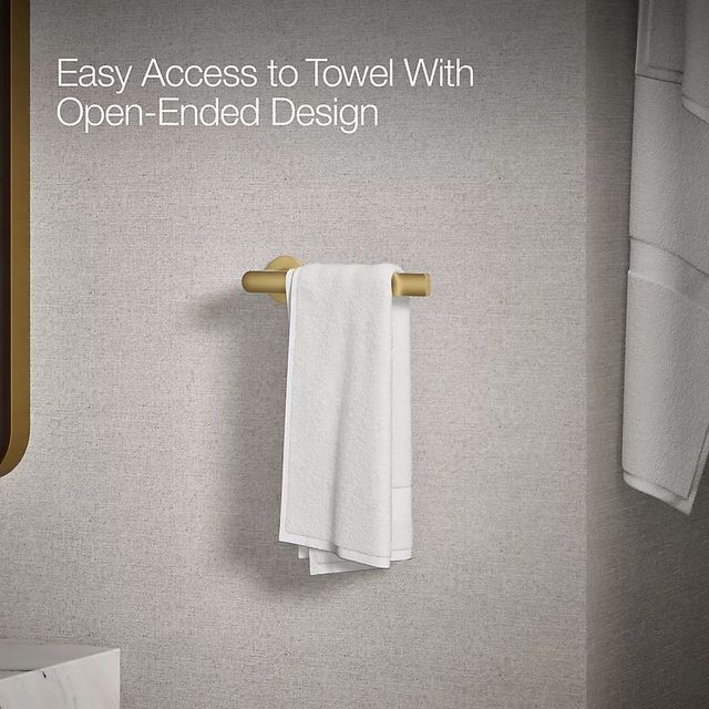 KOHLER® Composed® Vibrant Brushed Moderne Brass Towel Arm-3