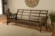 Kodiak Furniture Tucson Linen Charcoal/Rustic Walnut Full Futon with Mattress-2
