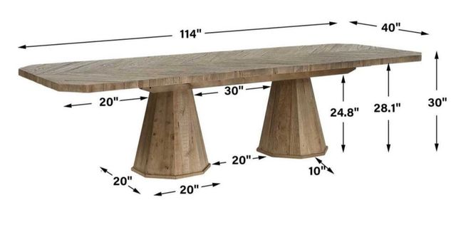 Uttermost® Caledon Brown Dining Table-2