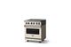 Viking® 5 Series 30" Pure White Pro Style Induction Range with Polished Chrome Trim-2