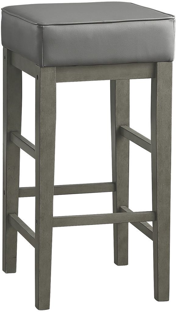 Mazin Furniture Pittsville Antique Gray Bar Stool-0