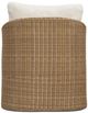 TOV Furniture Axel Brown/Cream Aluminum/Boucle/Wicker Outdoor Accent Chair-3