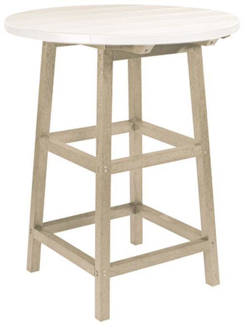 C R Plastic Generation Line Beige Pub Table-0