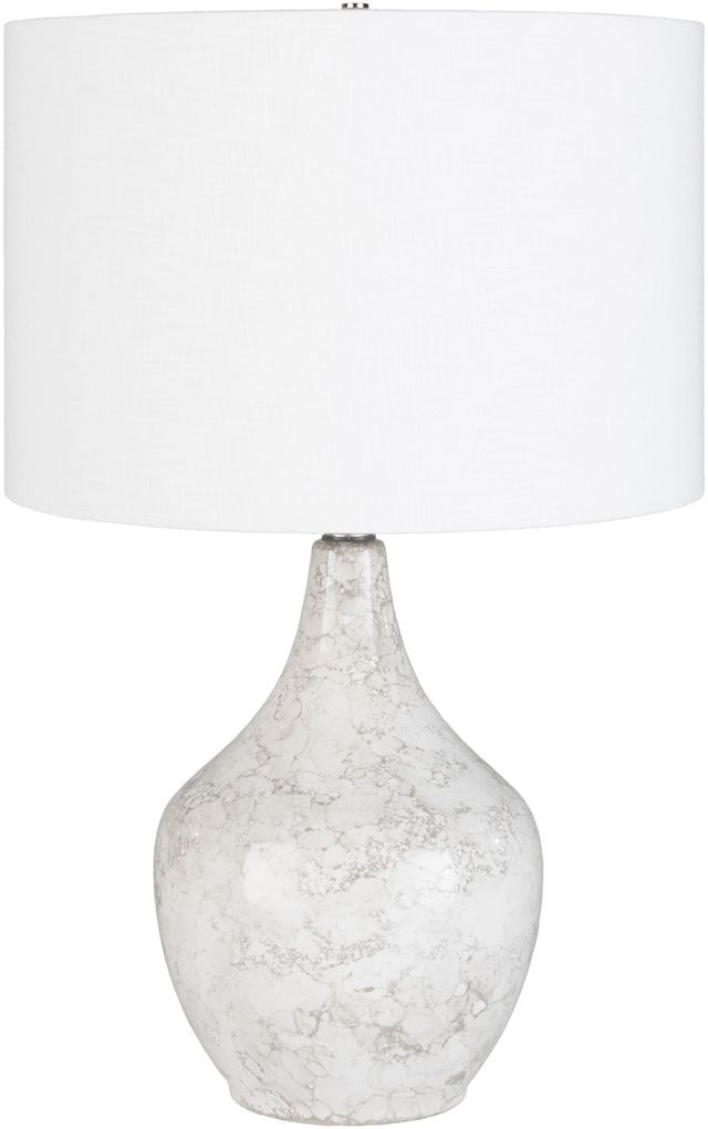 Surya Leland White Marbled Table Lamp-0