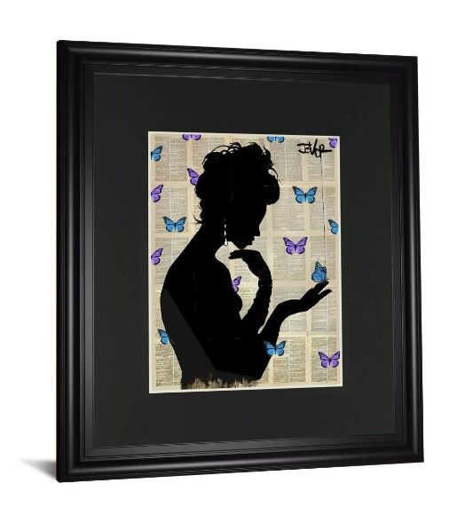 Classy Art Blue Butterflight by Loui Jover Wall Art-1