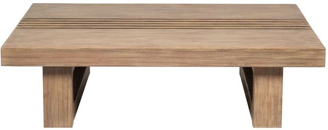 Armen Living Vivid Brown Eucalyptus Wood Outdoor Coffee Table-4