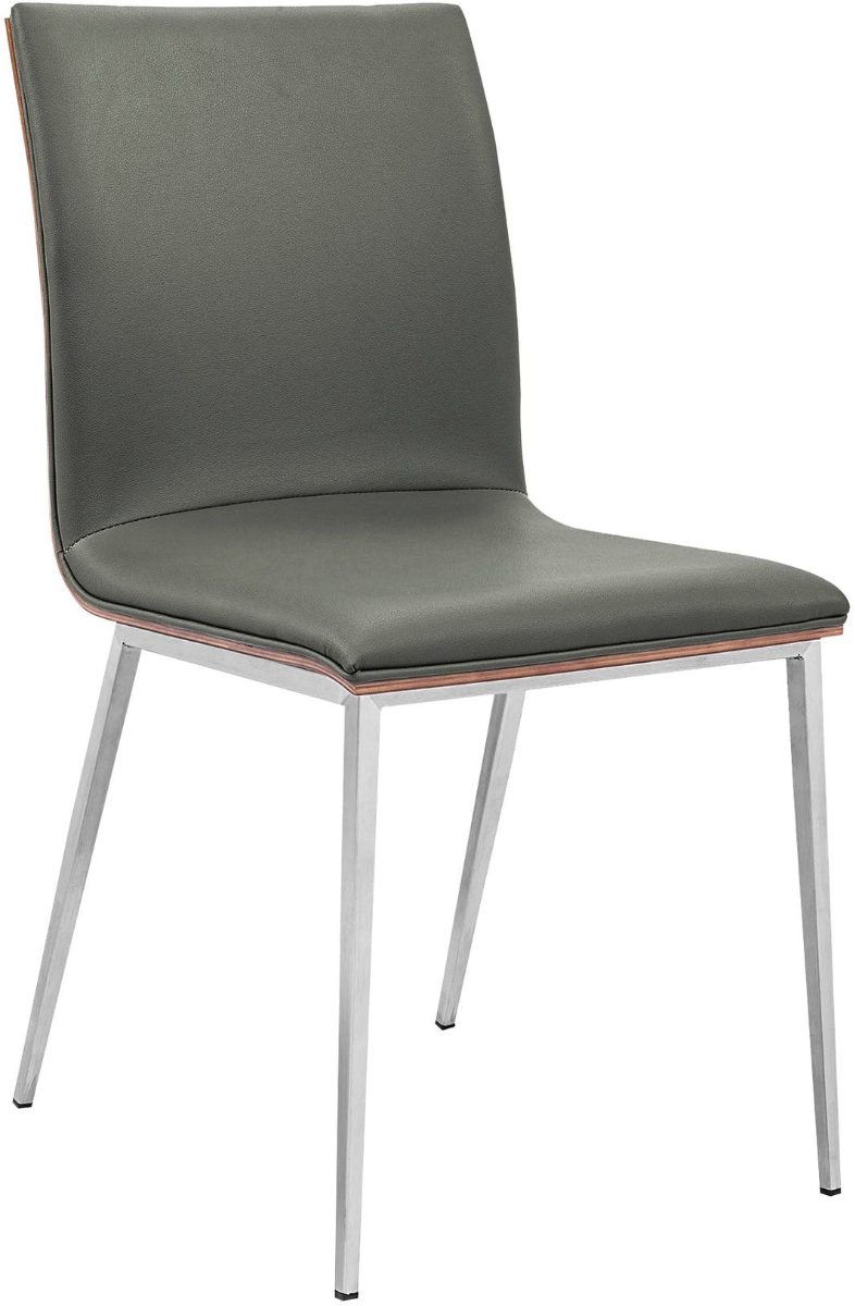 Armen Living Crystal 2-Piece Gray Dining Chairs | Big Sandy