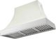 AGA Cascade 48" White Wall Mounted Range Hood  with Polished Chrome Trim-0