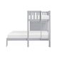Homelegance Rowan & Rue Grey Twin/Full Loft Bunk Bed with Hidden Desk and Storage-1