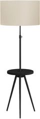 Monarch Specialties Inc. Black Floor Lamp with Round Shelf-0