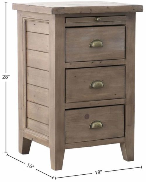 LH Home Irish Coast 3-Drawer Nightstand -1