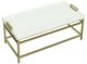 Fairfield® East Camden Pearl Top Cocktail Table with Antique Brass Base-2