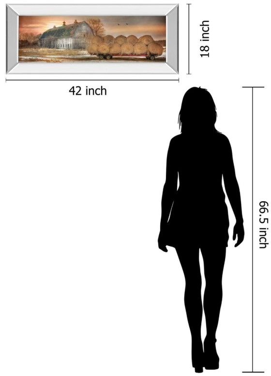 Classy Living Lori Dieter Sunset On The Farm 18" Wall Art-2