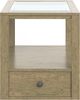Magnussen Home® Hardison Glass/Warm Stone Brown End Table-0