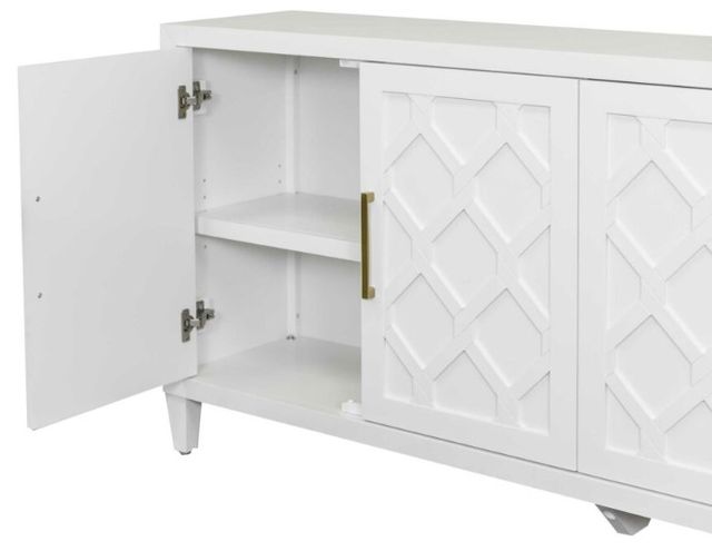 Martin Furniture Gable White 80" TV Stand-2