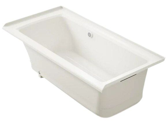 KOHLER® Archer® Biscuit 60" x 30" Alcove Heated BubbleMassage™ Air Bath - Right Drain-0