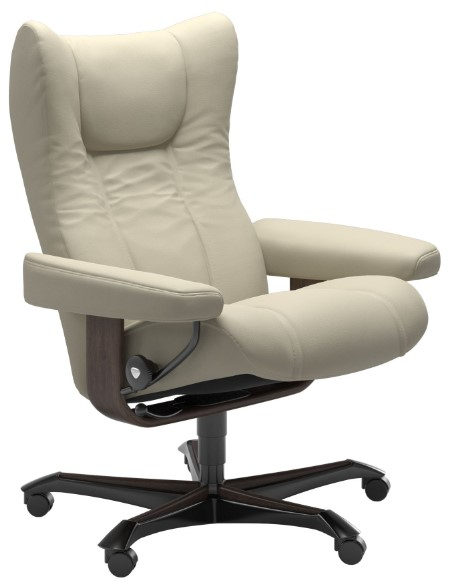 Stressless by Ekornes Customizable Wing Medium Home Office Chair Palliser Rooms EQ3 Saskatoon SK