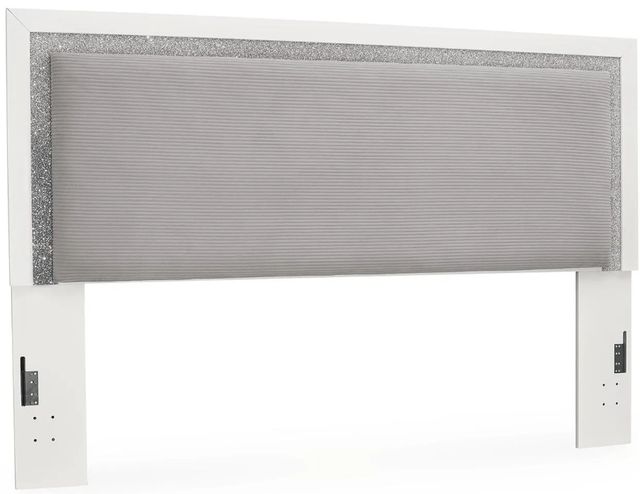 Signature Design by Ashley® Maeling Gray/White Queen Upholstered Panel Headboard-0
