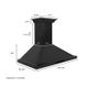 ZLINE 24" Black Stainless Steel Wall Mounted Range Hood-3