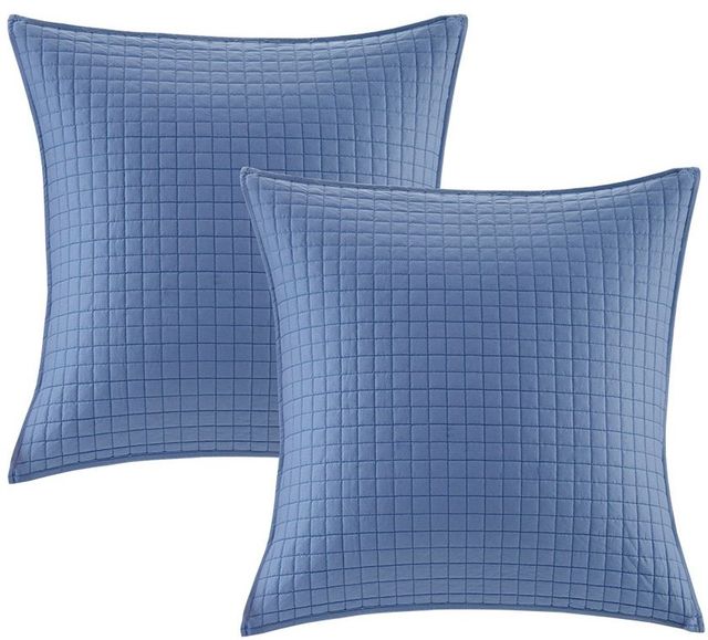 Olliix by Urban Habitat 7 Piece Blue Full/Queen Rochelle Cotton Reversible Coverlet Set-1