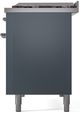 Ilve® Nostalgie II Series 48" Blue Gray Pro Style Dual Fuel Range-4