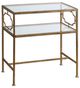 Uttermost® Genell Glass Top Side Table with Antique Gold Frame-0
