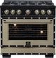 Forno Ambassador 36” Black Pro Style Gas Range with Copper Trim-0