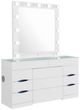 Global Furniture USA Ella 3-Piece White Vanity Set with Speaker-0