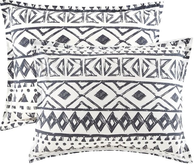 Olliix by Urban Habitat Black King/California King Larisa 7 Piece Cotton Reversible Comforter Set-4