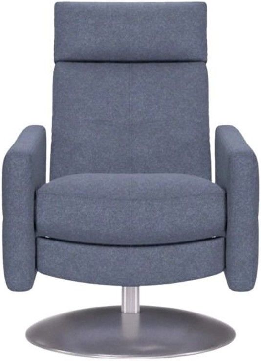 American Leather® Customizable Rainier Fabric Manual Swivel Recliner-1