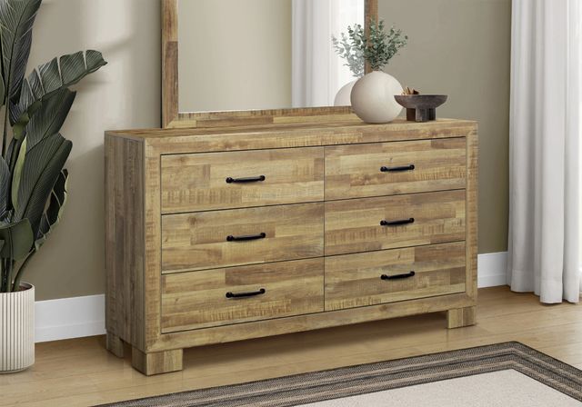 Monarch Specialties Inc. Warm Medium Oak Dresser-1