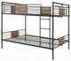ACME Furniture Brantley Sandy Black/Dark Bronze Queen Over Queen Bunk Bed-0