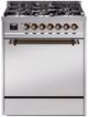 Ilve® Nostalgie II Series 30" Stainless Steel Pro Style Dual Fuel Range-0