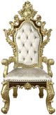 ACME Furniture Desiderius 2-Piece Antique Gold/Beige/Brown Arm Chair Set-4