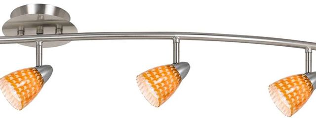 Cal® Lighting & Accessories Orbit Brushed Steel/Orange Serpentine Light-1