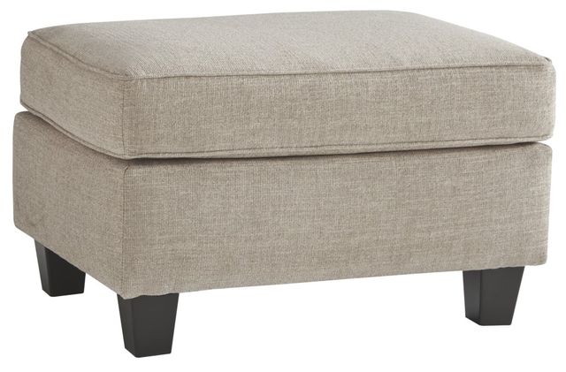 Repose-pieds Abney en tissu taupe Benchcraft®