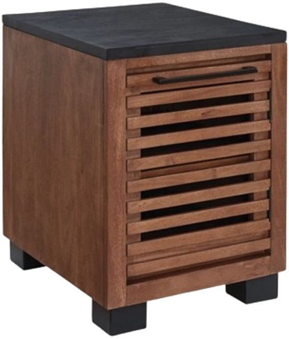 Clearance Signature Design by Ashley® Kallari Black/Warm Brown Chair Side End Table-2