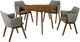 Armen Living Arcadia and Renzo 5-Piece Charcoal/Walnut Dining Set-0