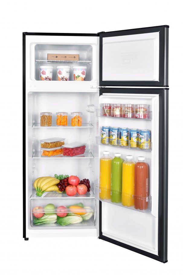 Danby® 7.4 Cu. Ft. Black with Stainless Steel Counter Depth Top Freezer Refrigerator-3