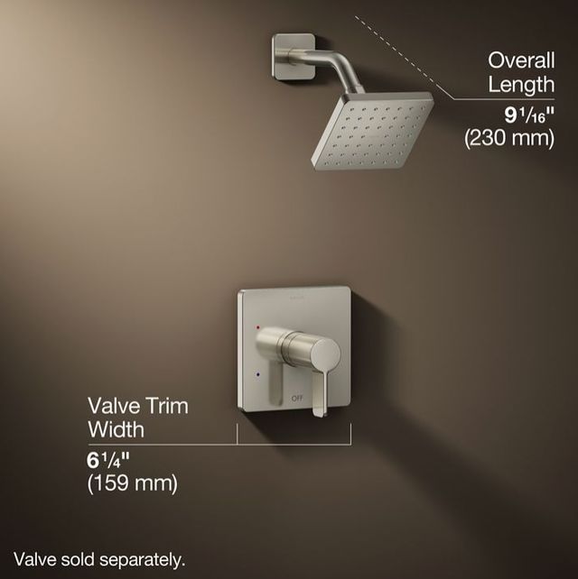 KOHLER® Parallel® Rite-Temp® Vibrant Polished Nickel 2.5 GPM Shower Trim Kit-2