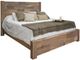 International Furniture Direct Natural Parota Brown Queen Panel Bed-0