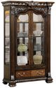 Furniture of America® Promenade Dark Brown Curio Cabinet-0