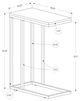 Monarch Specialties Inc. Taupe Reclaimed Wood Black Metal Accent Table-3
