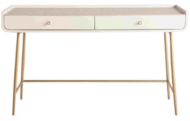 Universal Explore Home™ Love. Joy. Bliss. Miranda Kerr Home Gold/White Lacquer Allure Vanity Desk-3