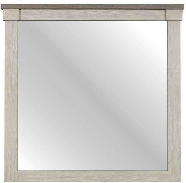 Mazin Furniture Arcadia White & Weathreed Gray Dresser Mirror-0
