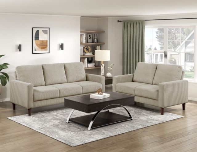 Homelegance® Crandall Taupe Loveseat-1