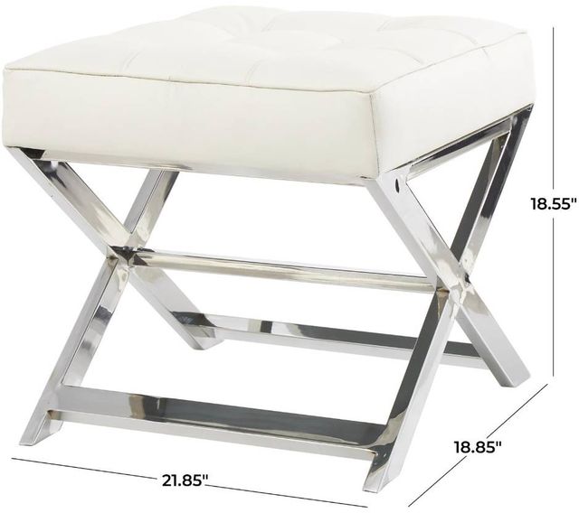 Deco Marche White Accent Stool-2