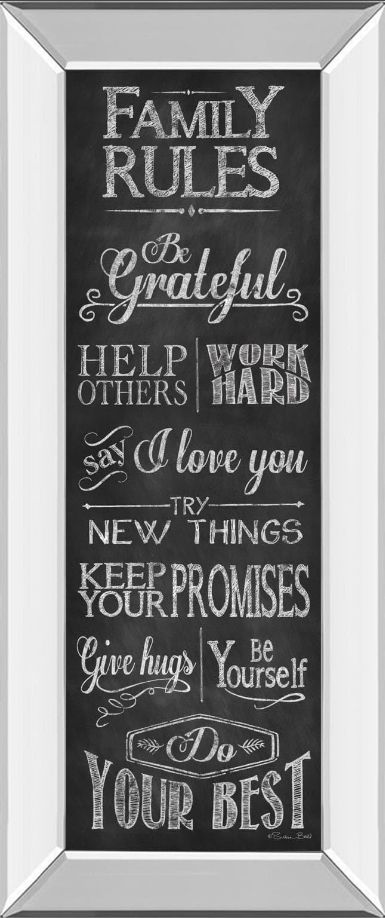 Classy Living Susan Ball Family Rules 18"W Wall Art-0