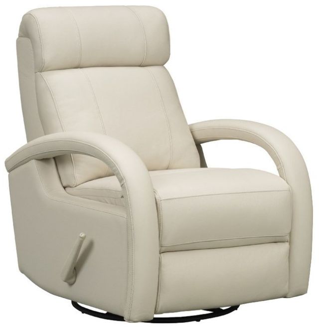 BarcaLounger® Harlee Troy Cream Leather Manual Swivel Glider Recliner-0