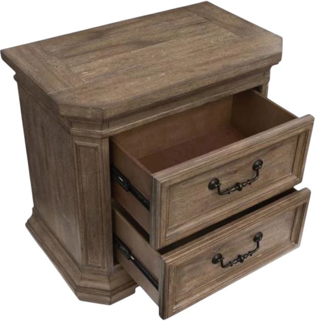Magnussen Home® Adler Court Florentine Walnut Drawer Nightstand-3